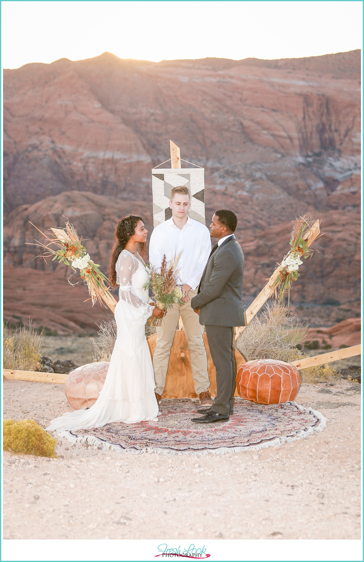 outdoor mountain wedding ceremony