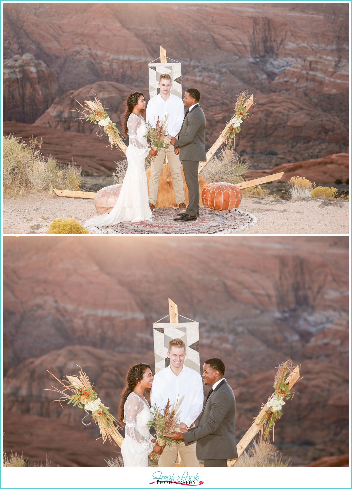 Snow Canyon Utah wedding ceremony