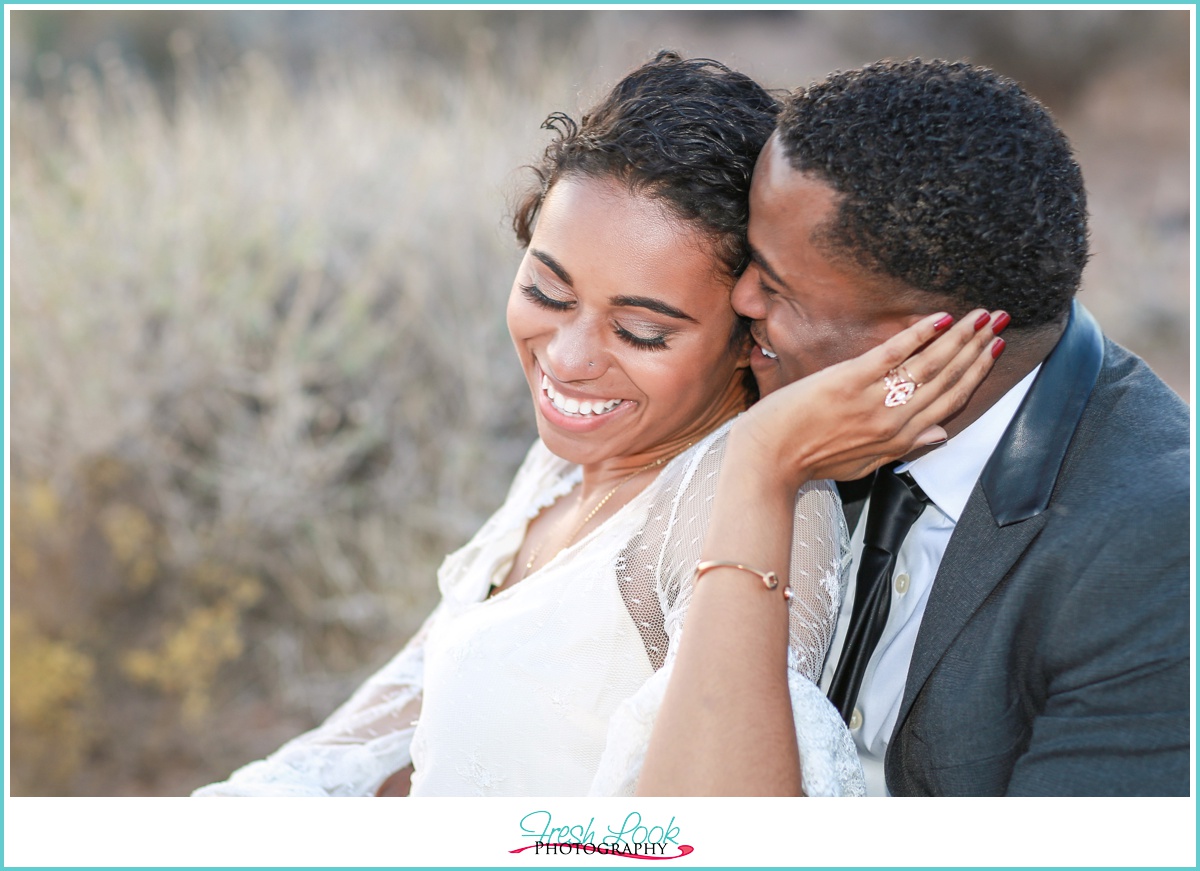 Romantic Utah bride and groom