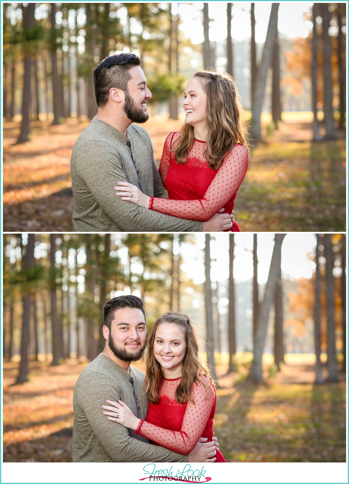 romantic woodsy engagement session