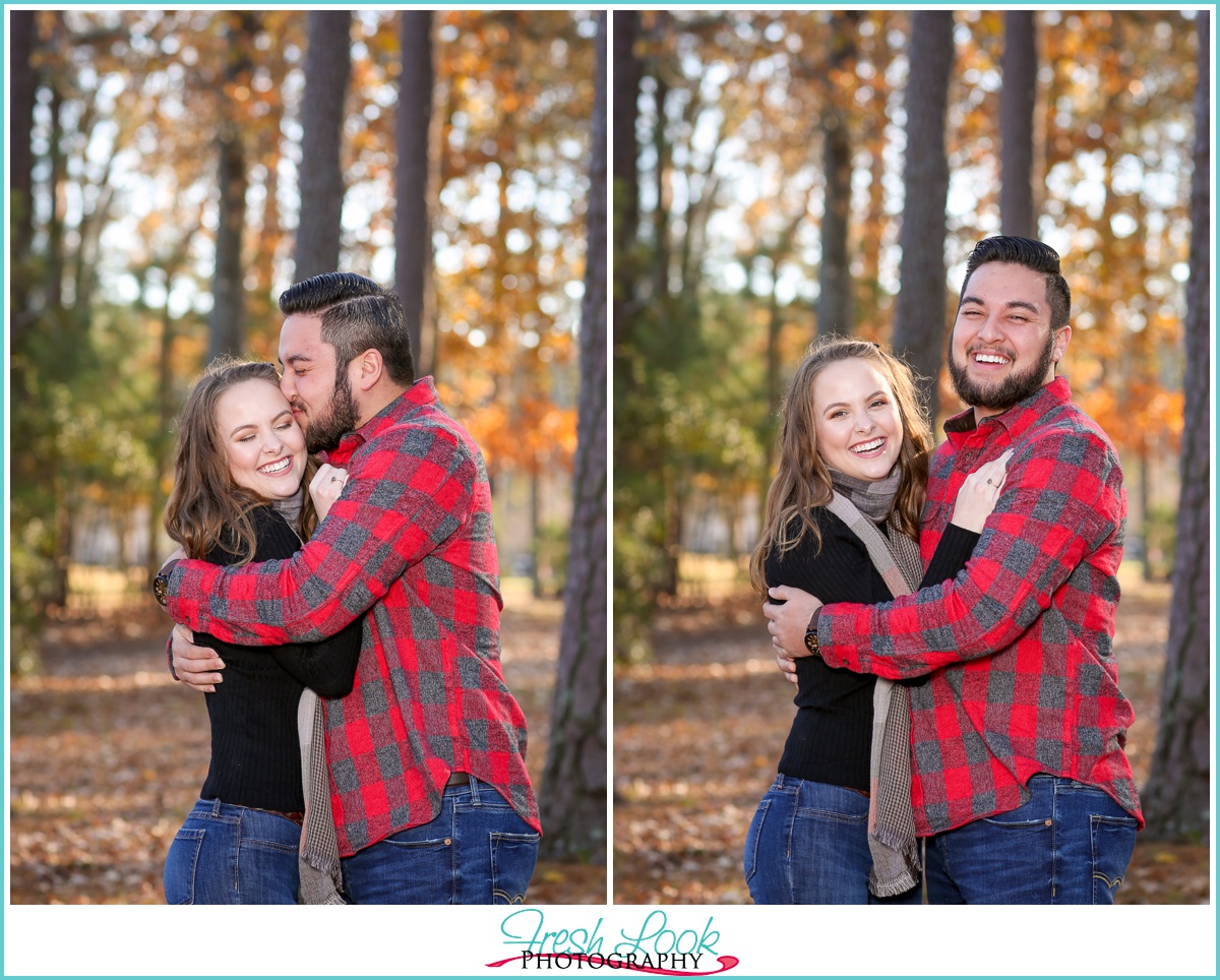 fun loving fall engagement