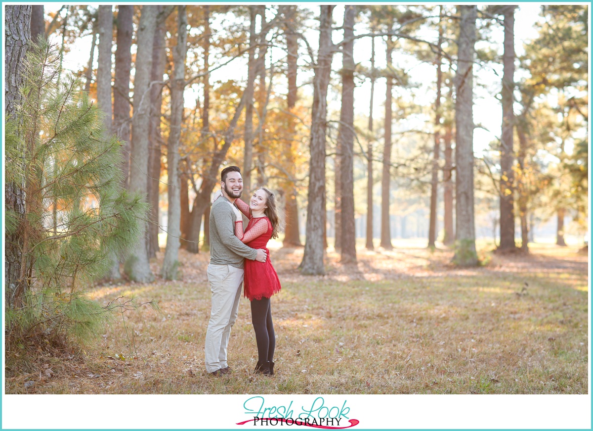 romantic fall engagement session