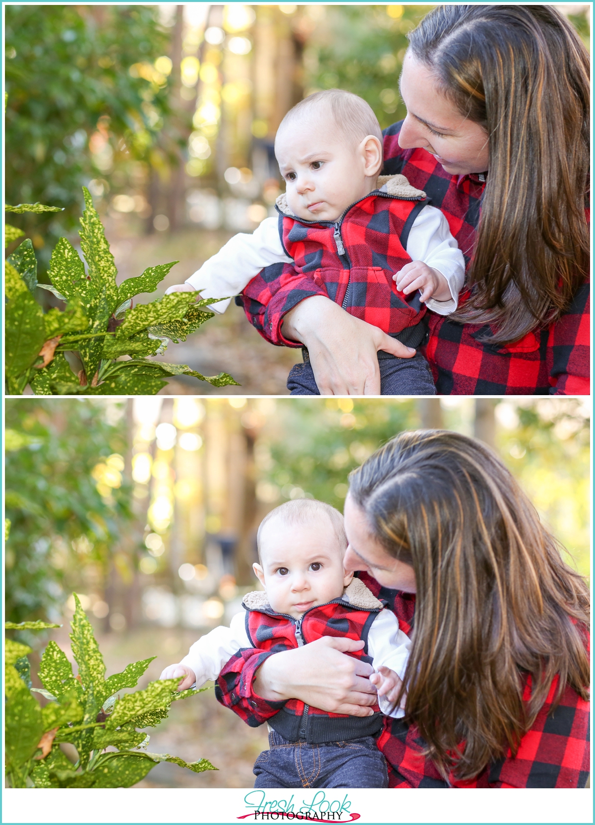 matching plaid outfits