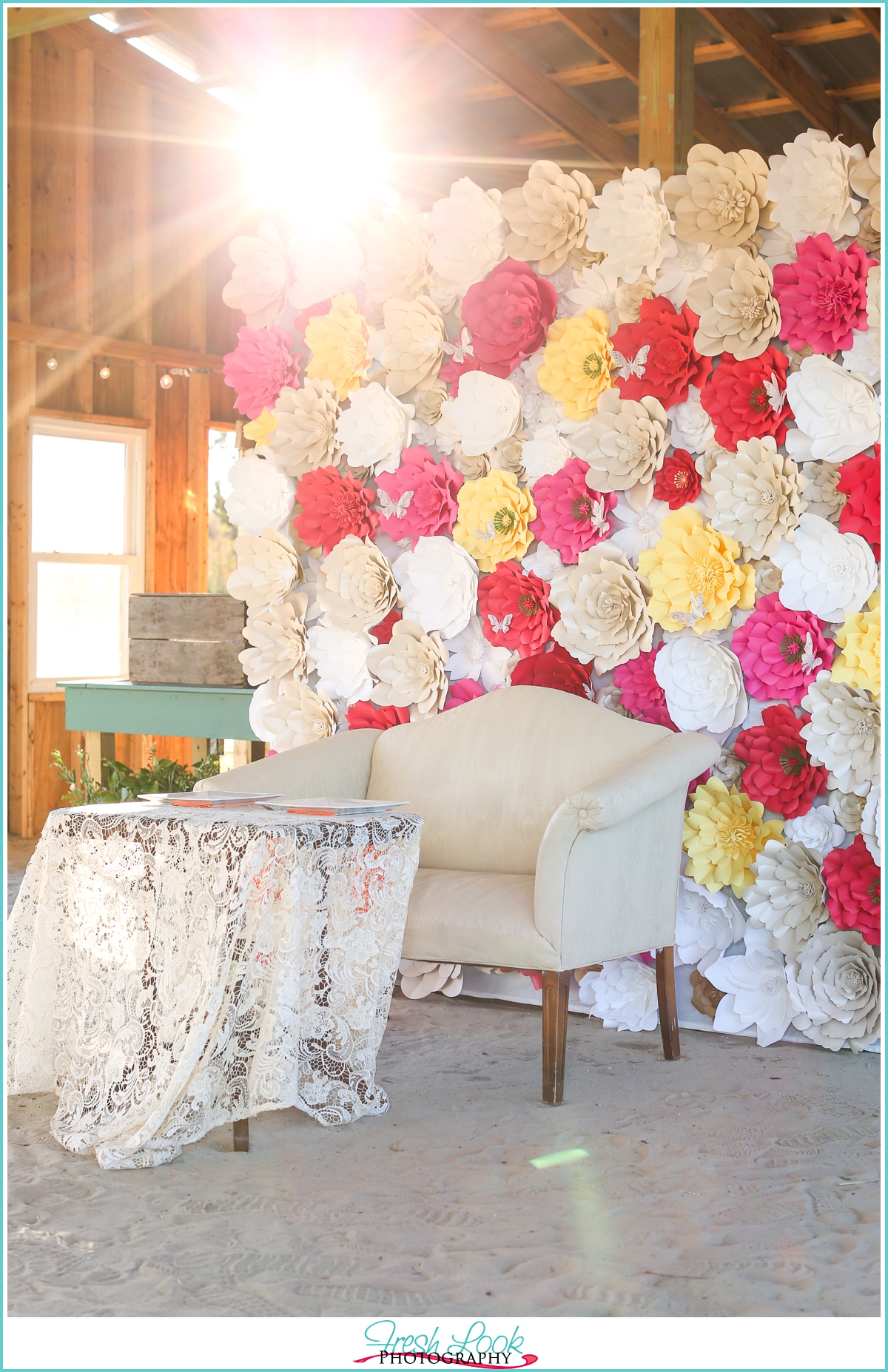 floral wedding backdrop