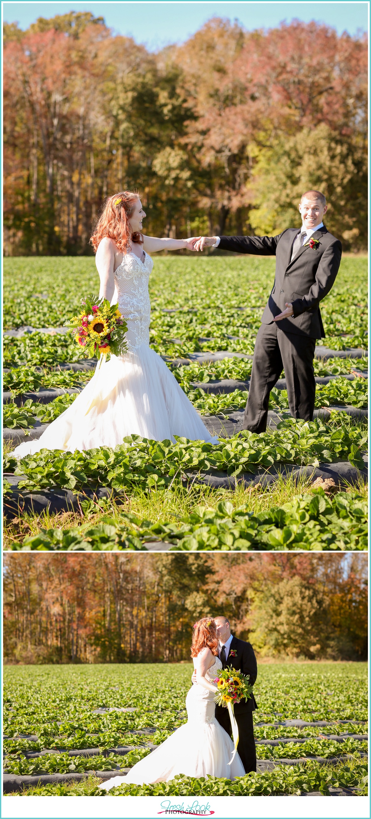 bride and groom first look