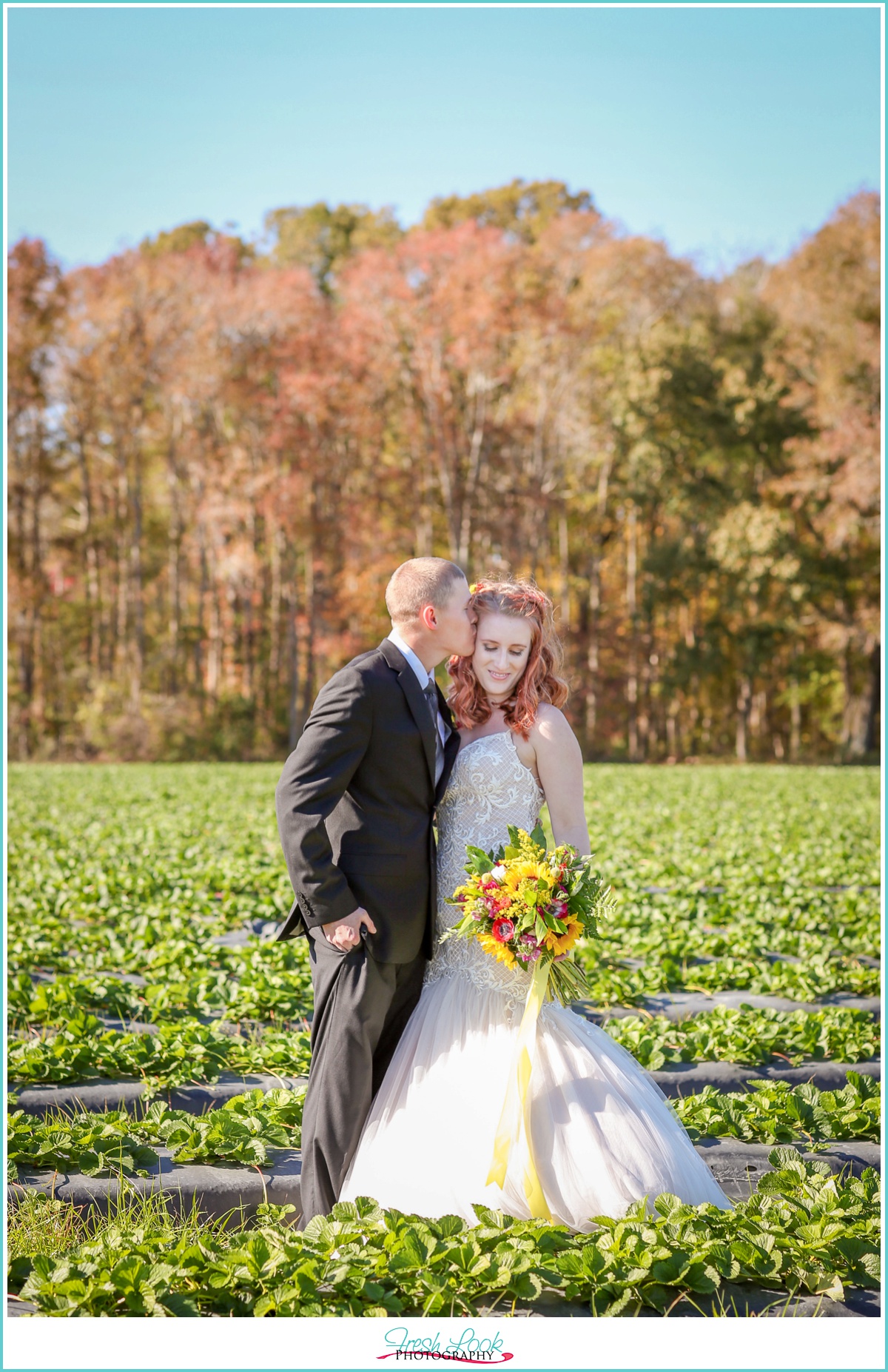 romantic bride and groom portraits