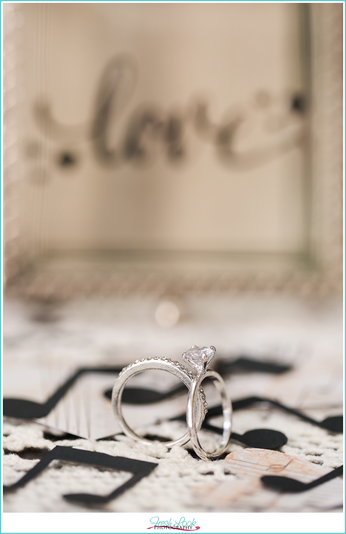 love and music engagement rings