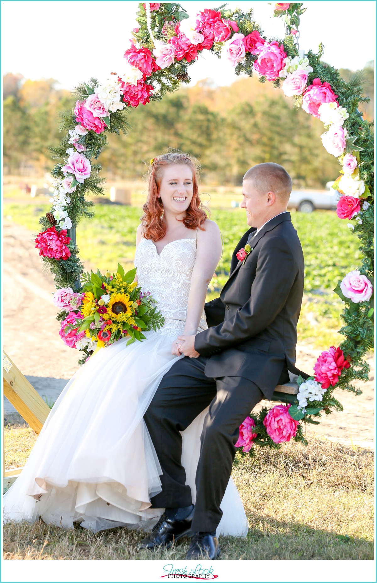 romantic bride and groom portraits