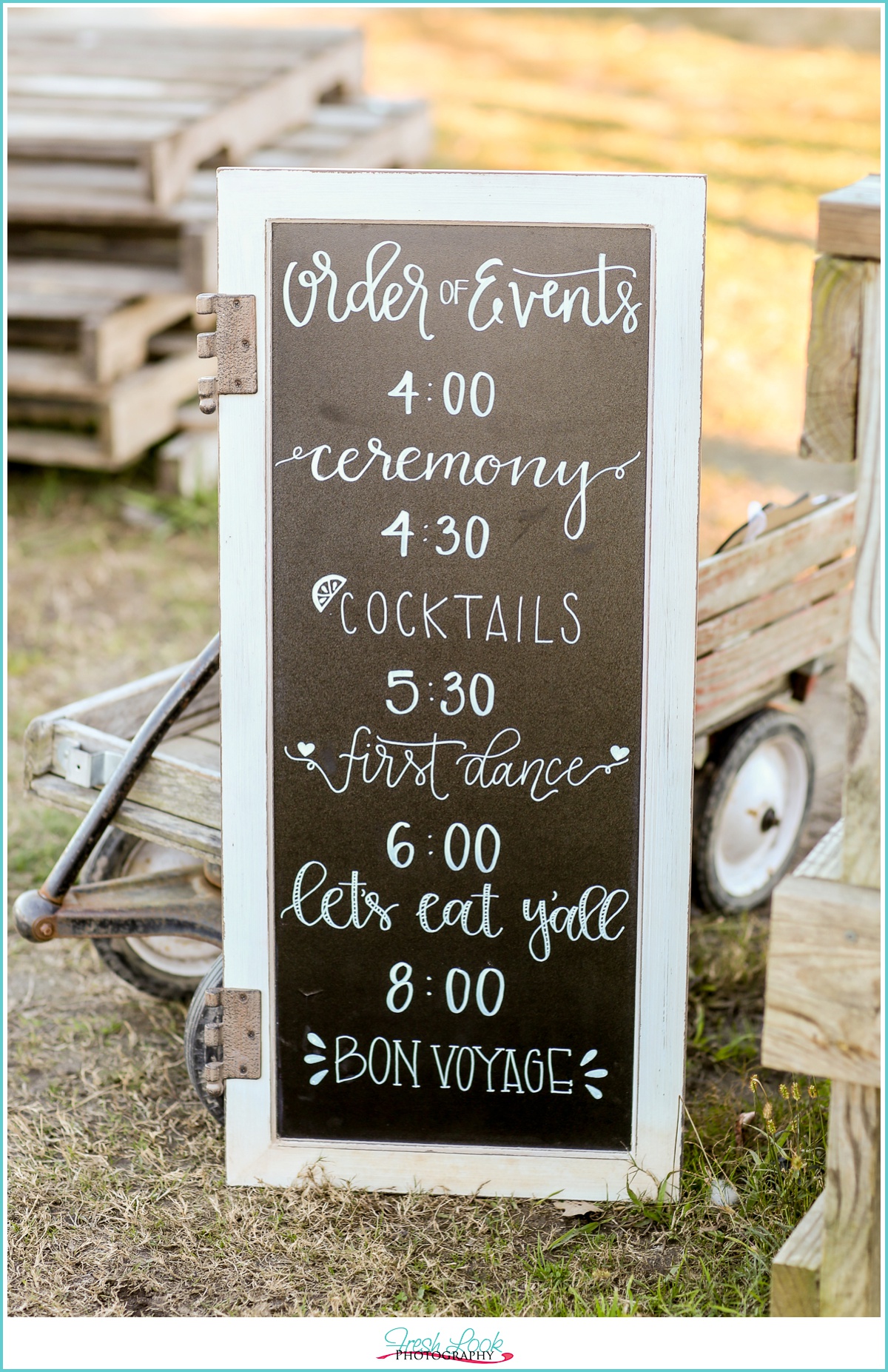 Calligraphy wedding sign