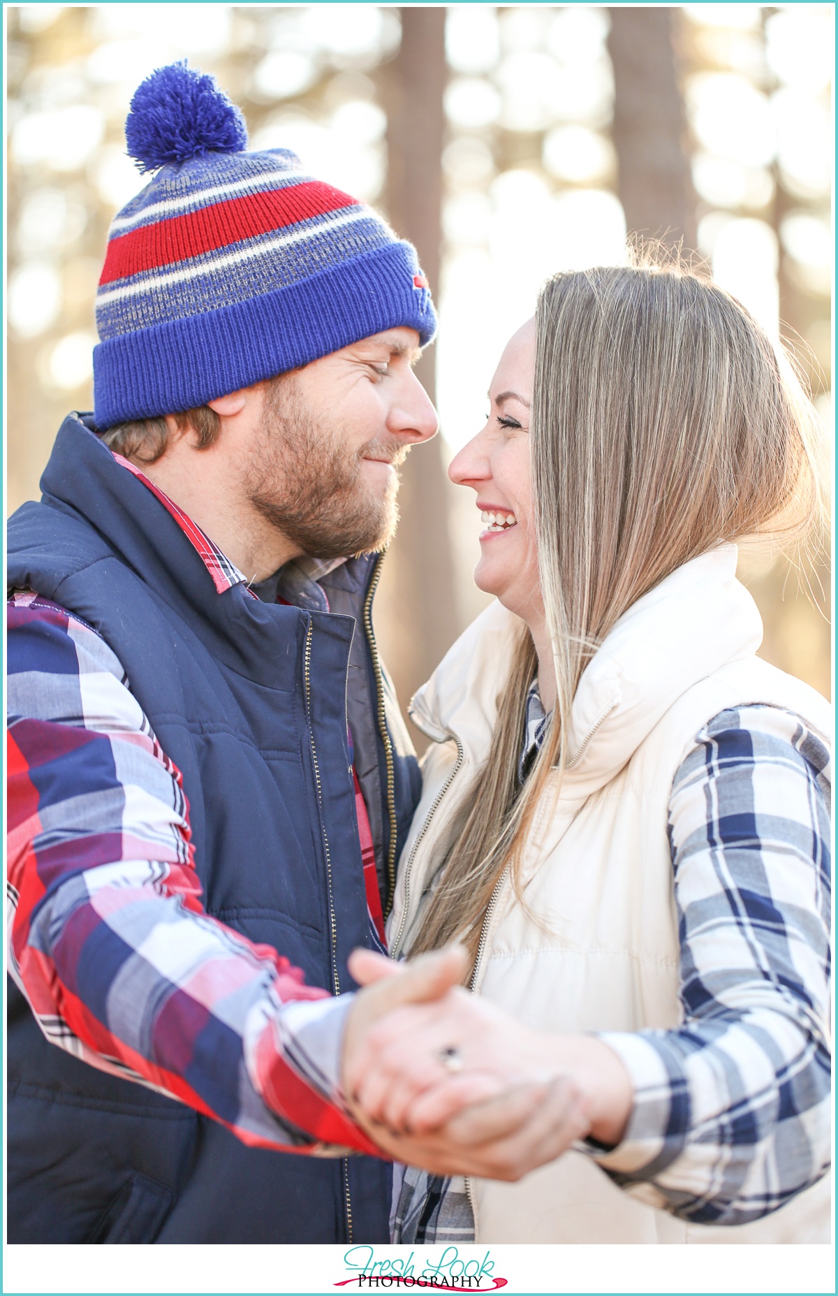 romantic woods engagement session