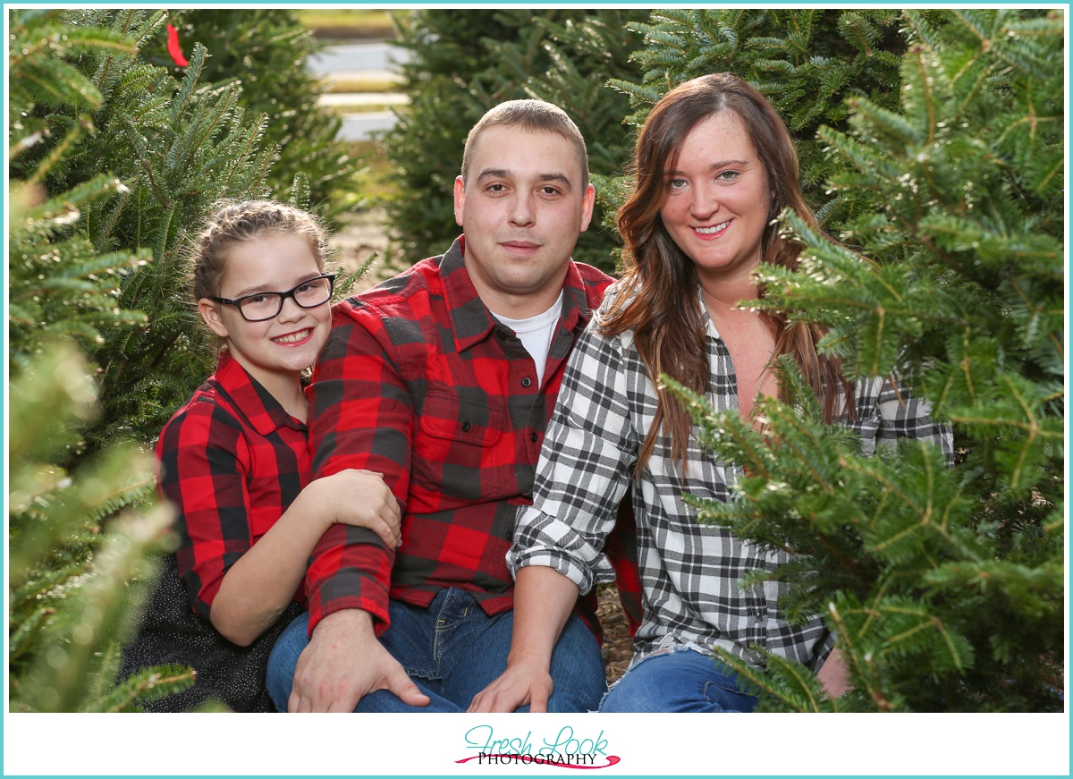 Christmas Tree farm photo shoot