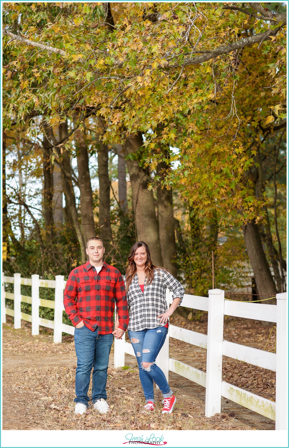 Virginia Beach fall engagement photos