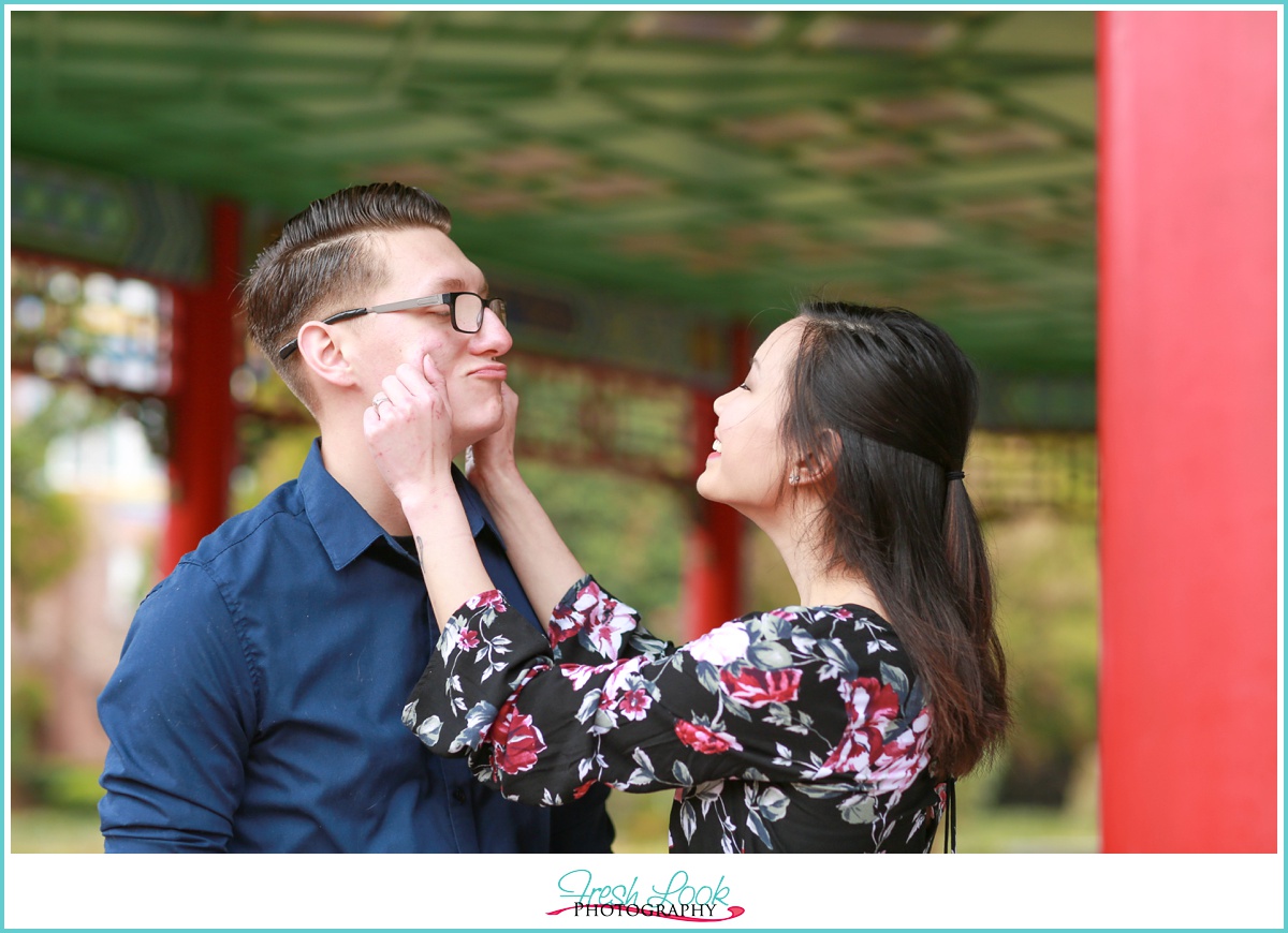 silly Norfolk engagement session