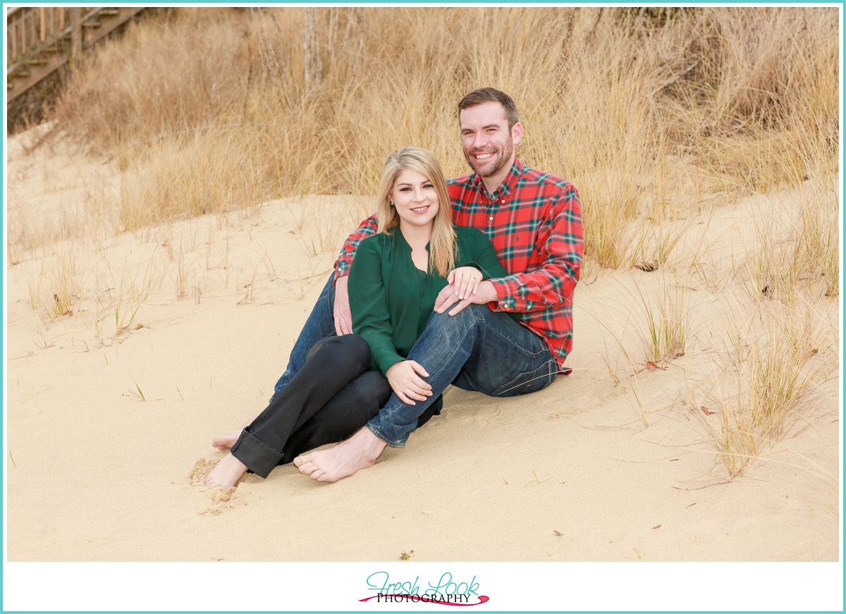 Ocean View beach engagement session