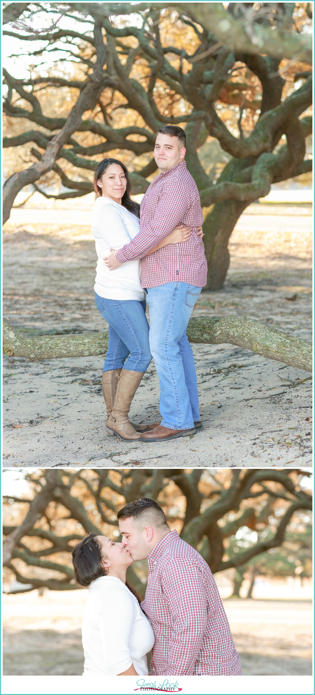 Live oaks engagement photo shoot