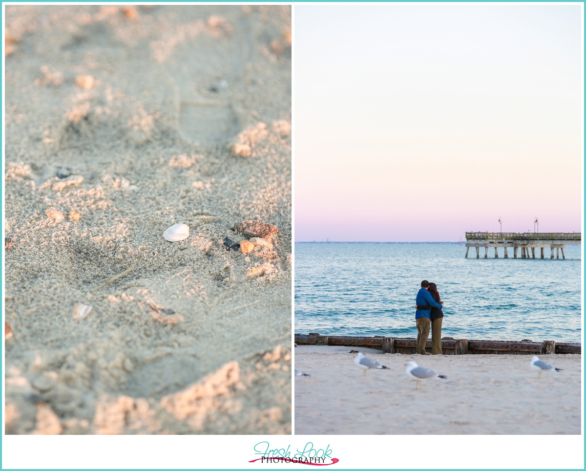 Buckroe beach engagement session