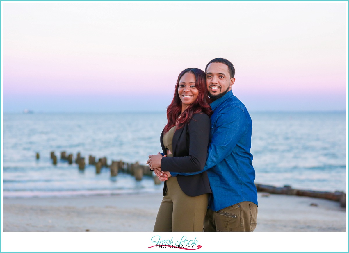 Buckroe beach engagement photos