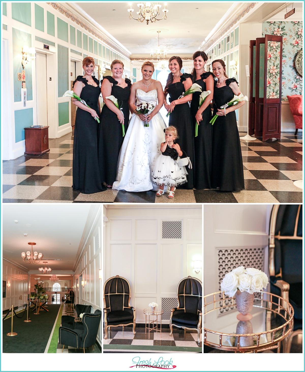 Cavalier Hotel hallway before and after