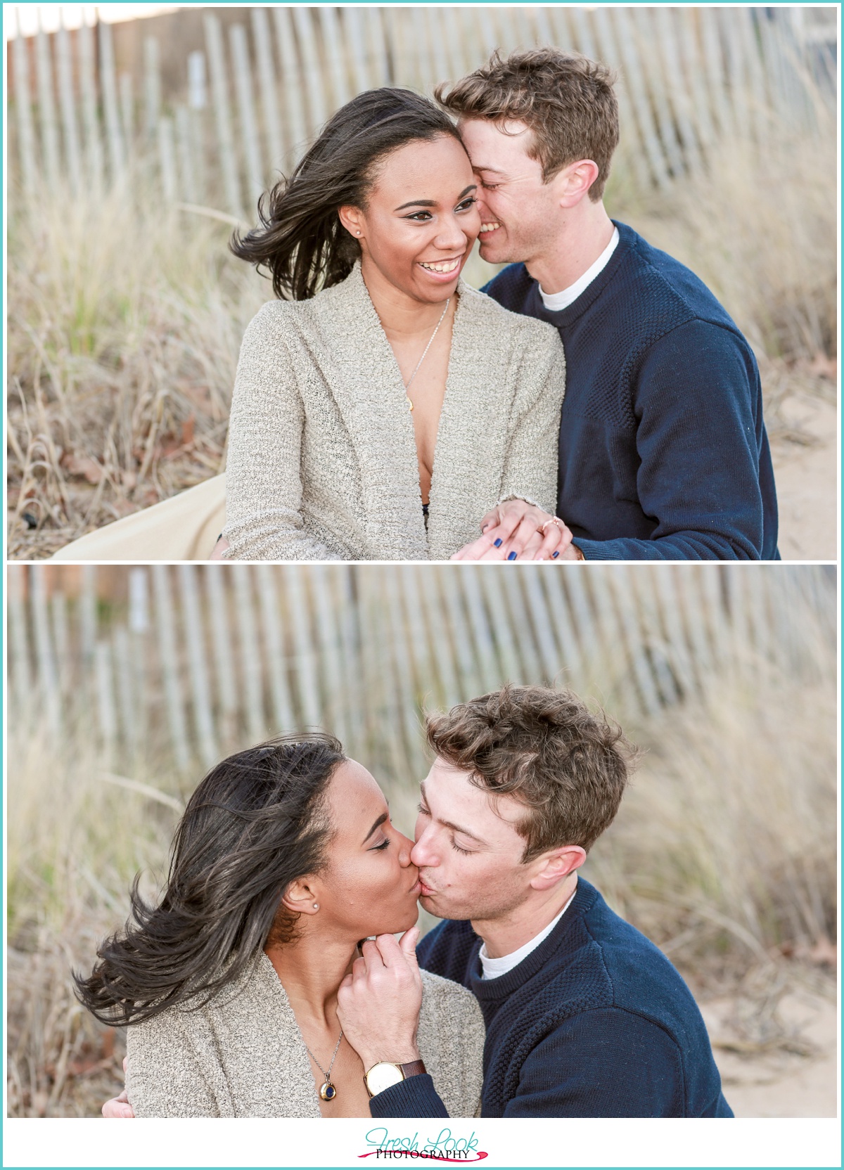 romantic Virginia beach engagement photos