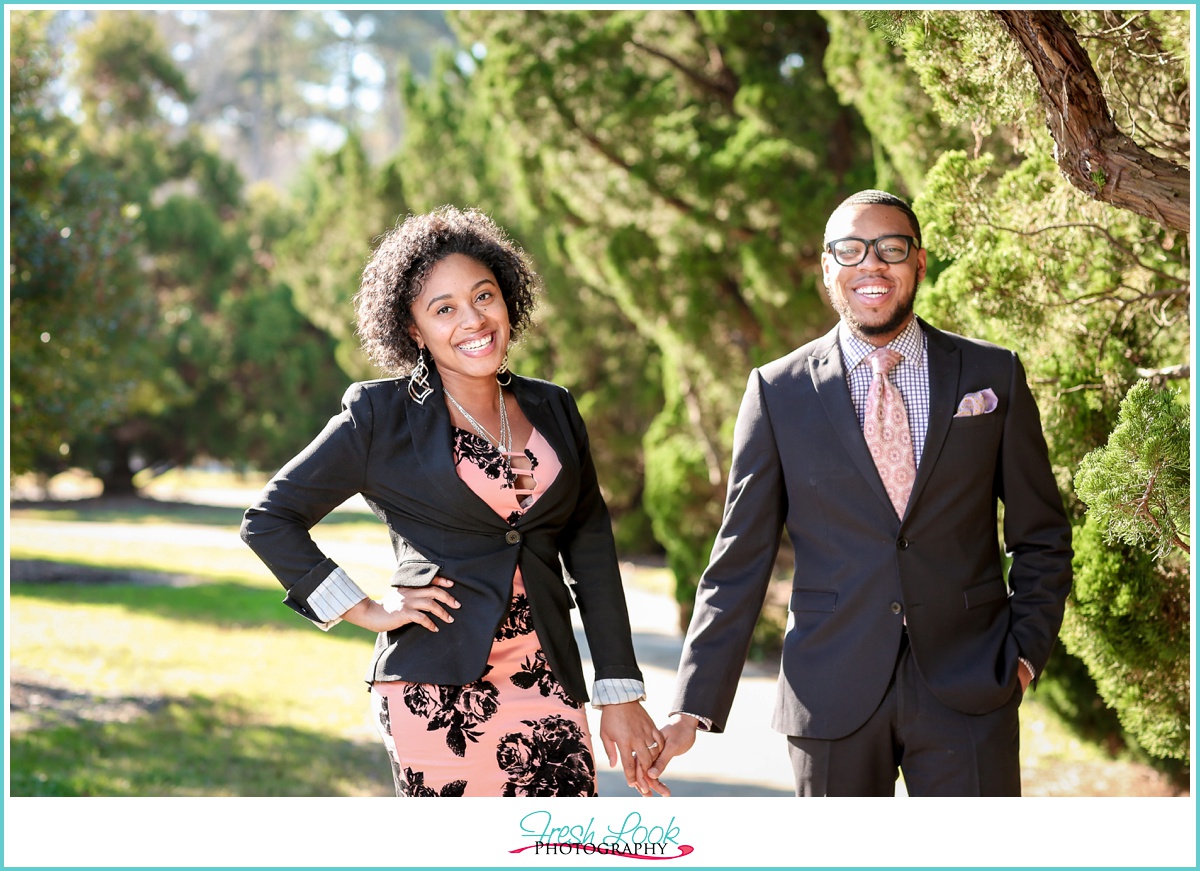 woodsy park engagement session