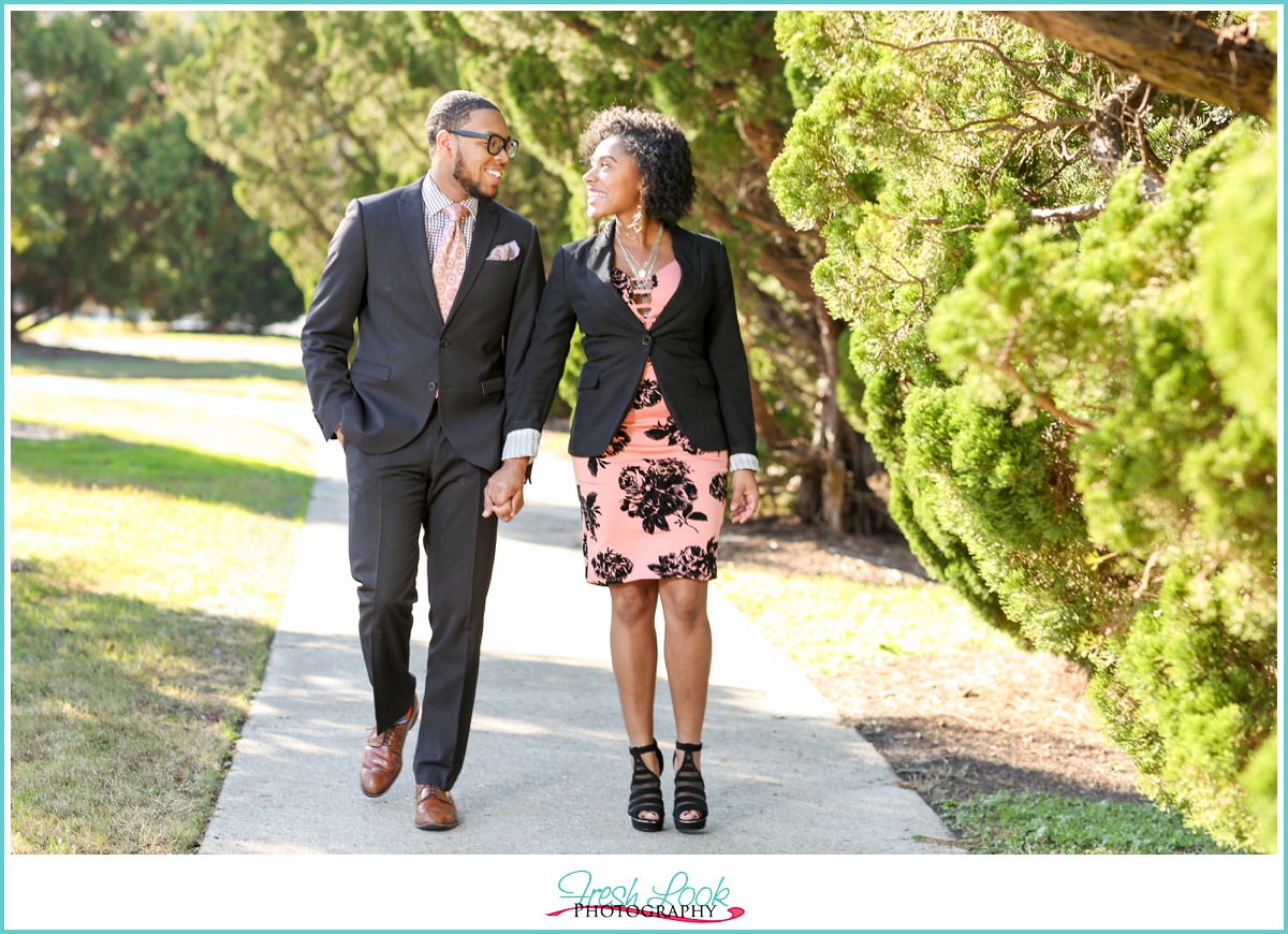 couple walking hand in hand