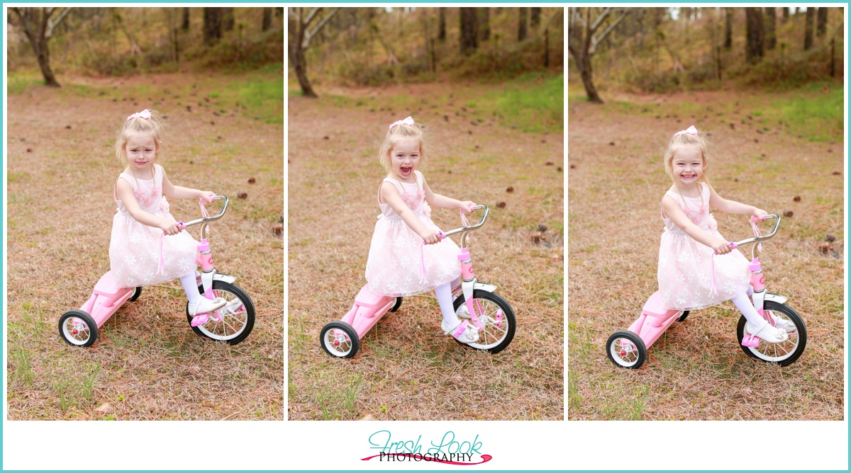 little princess on a bike