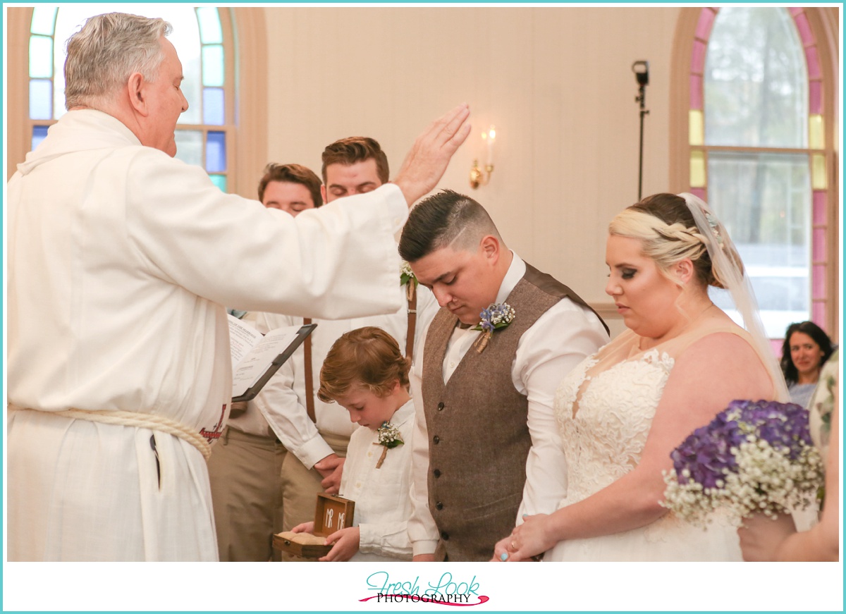 blessing over the bride and groom