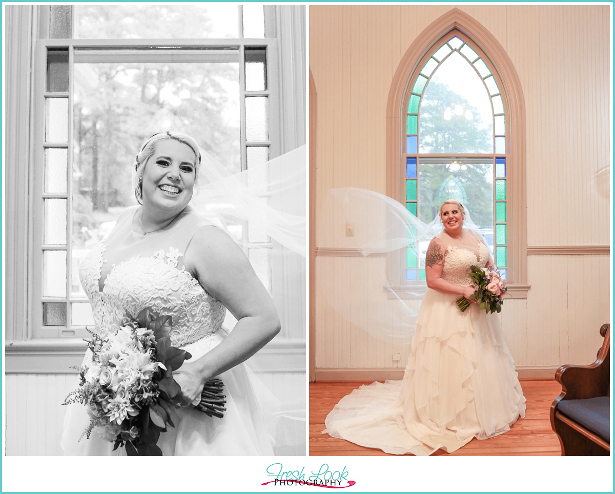 gorgeous bride on the wedding day