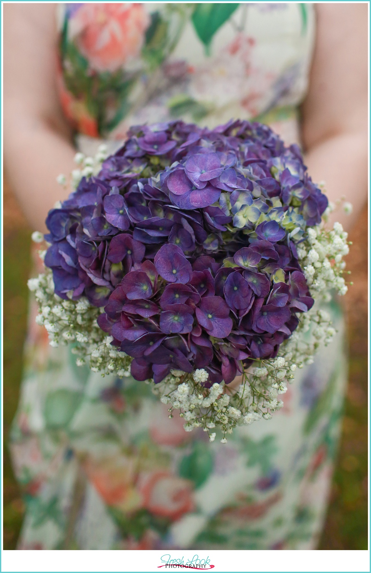 hydrangea wedding bouquet