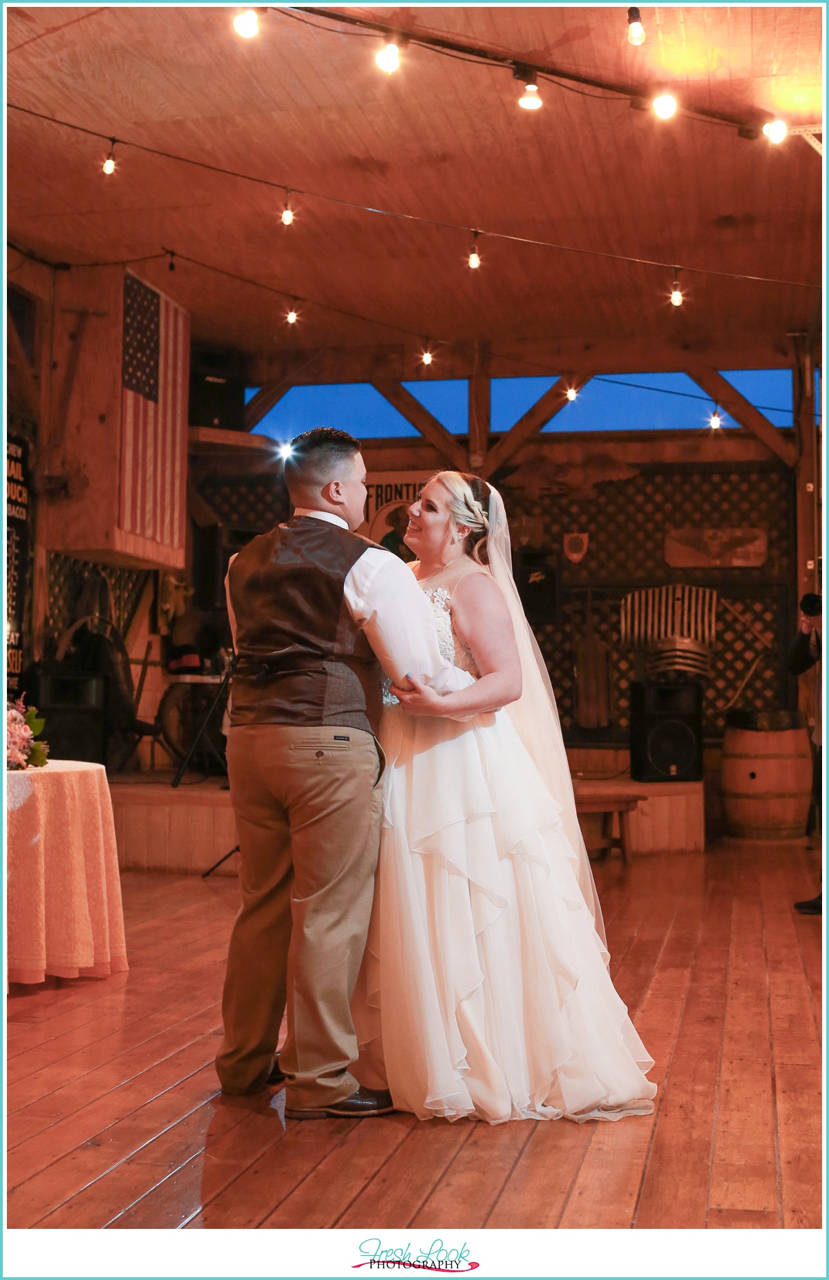 Bride and groom first dance