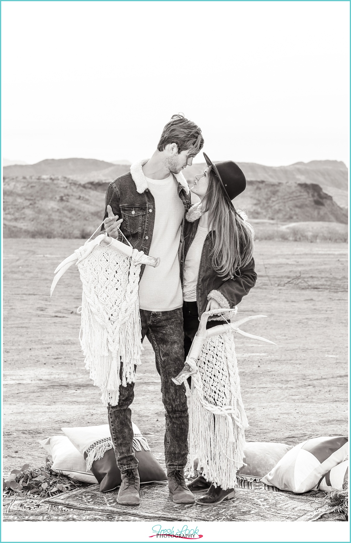 Black and White Engagement Photos