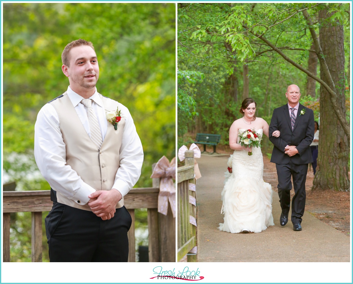 bride walking down the aisle