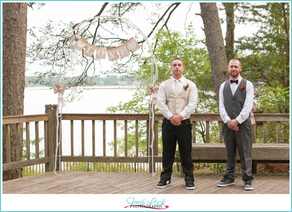 groom waiting for his bride