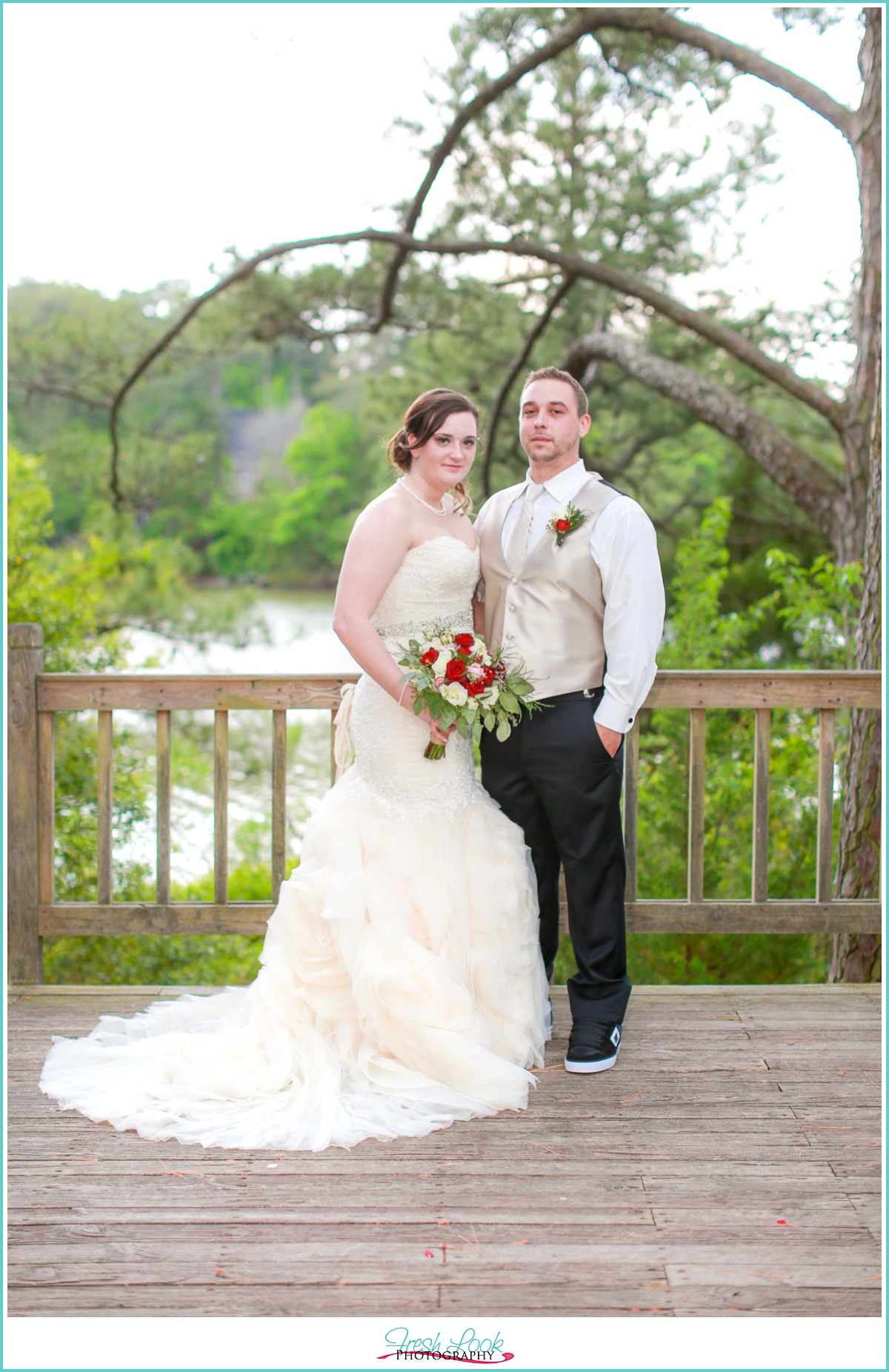 Virginia Beach Bride and groom