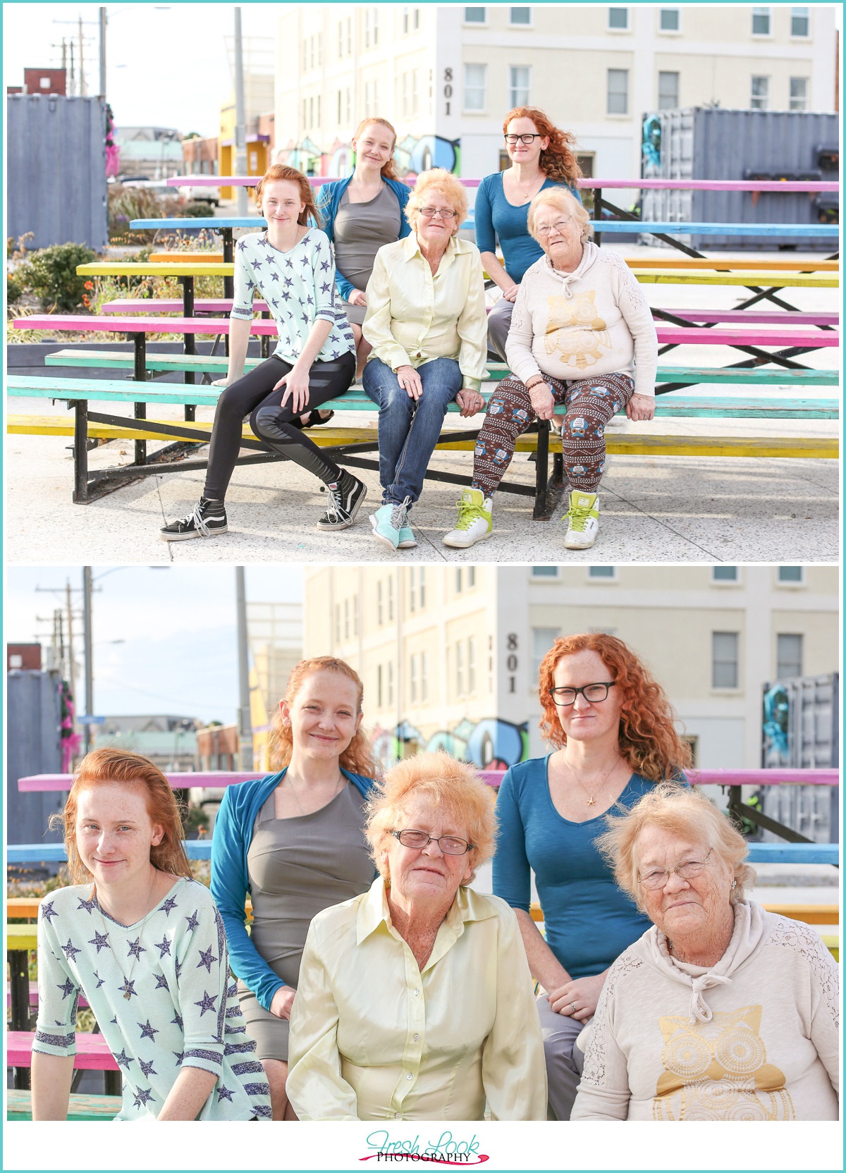 three generations of strong women