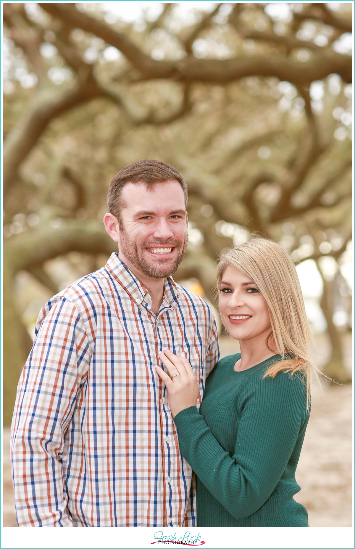 engaged couple in love