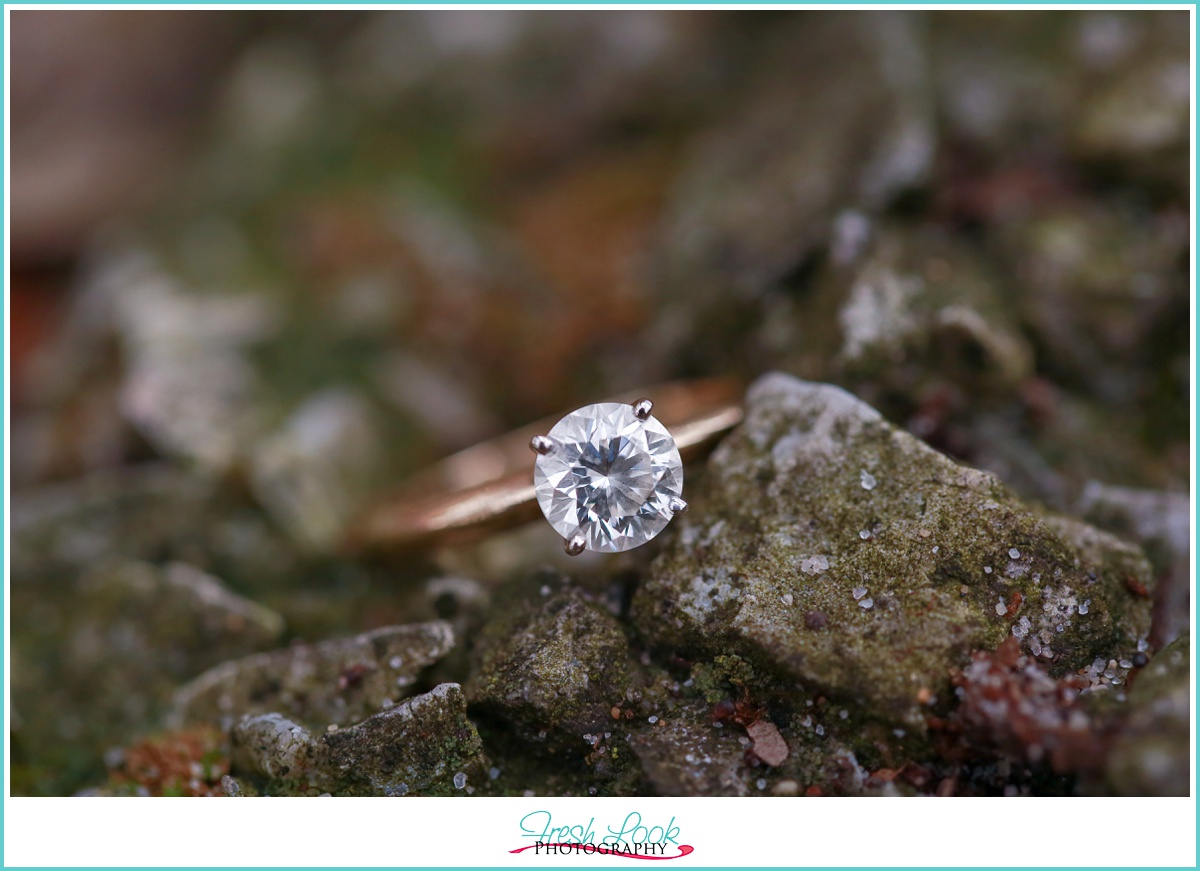 round cut diamond engagement ring