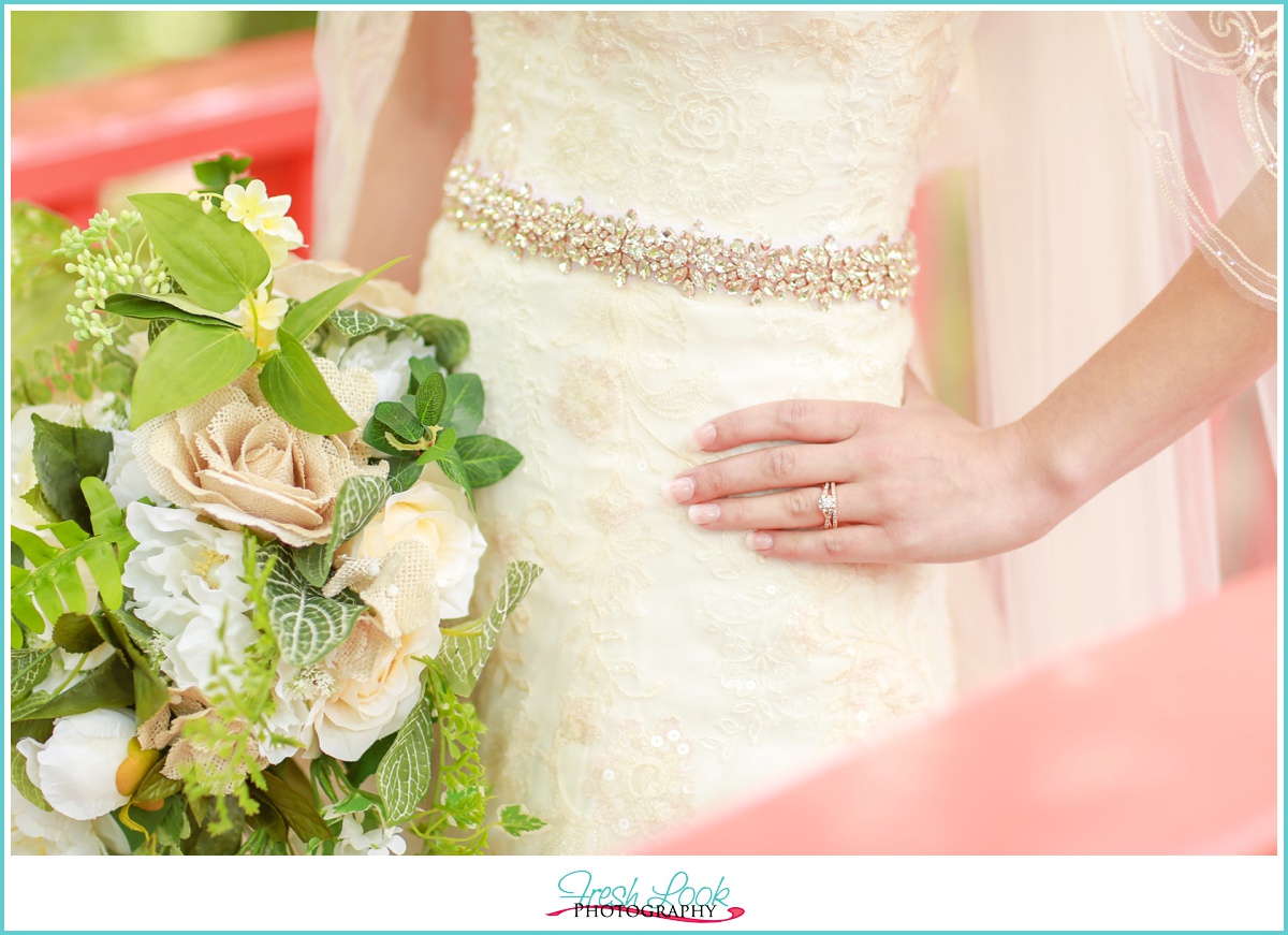 bridal dress details