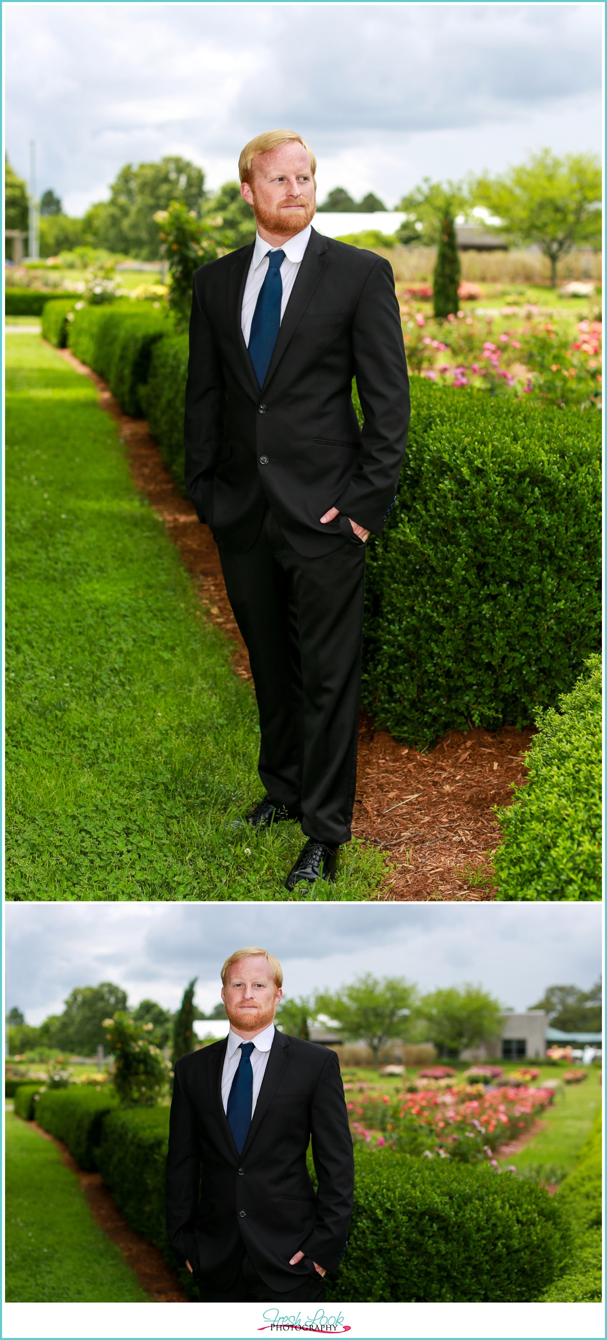 handsome groom getting ready for the wedding