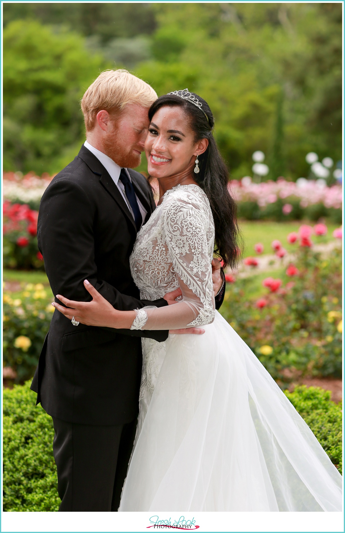 bride and groom loving each other