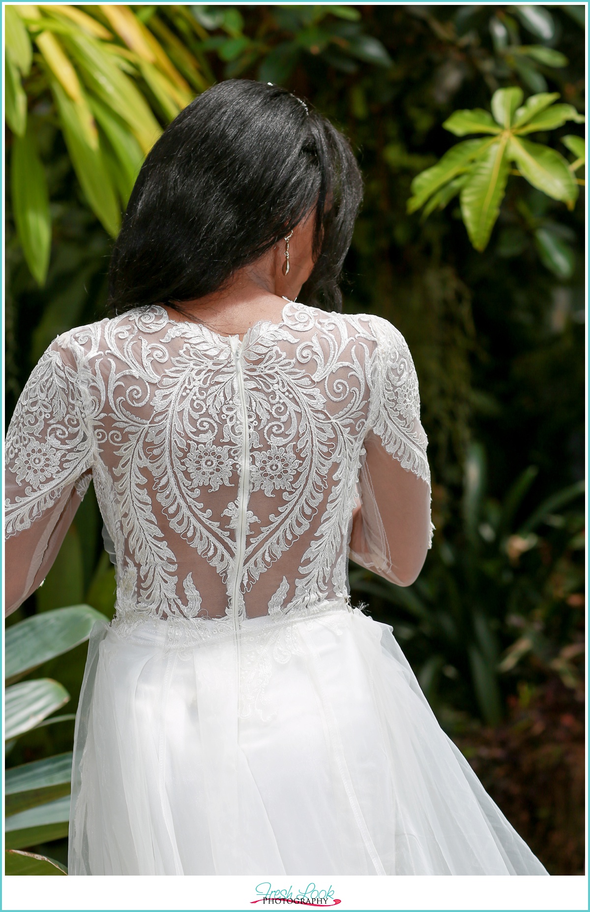 wedding dress back details