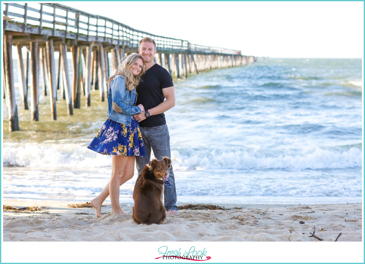 Virginia Beach oceanfront engagement session