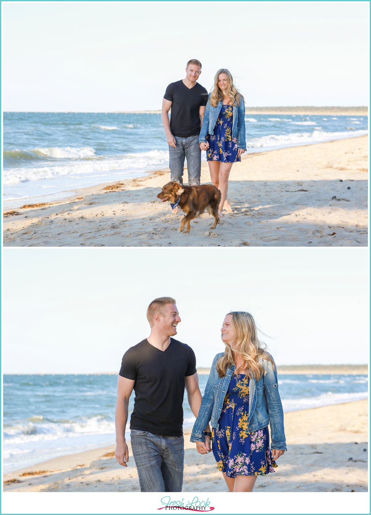romantic walk on the beach