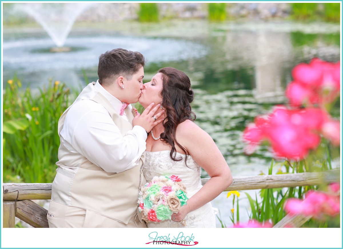 romantic bride and bride portraits