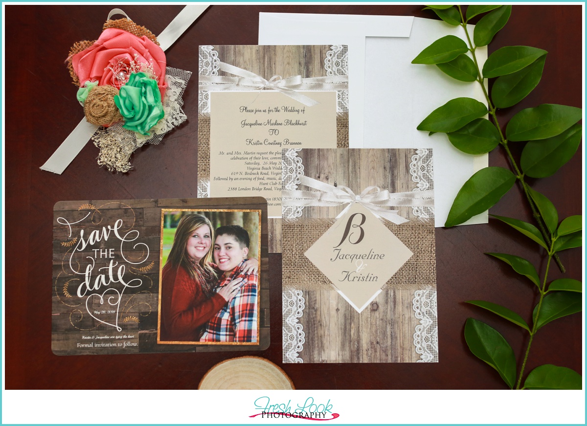 rustic country wedding invitation