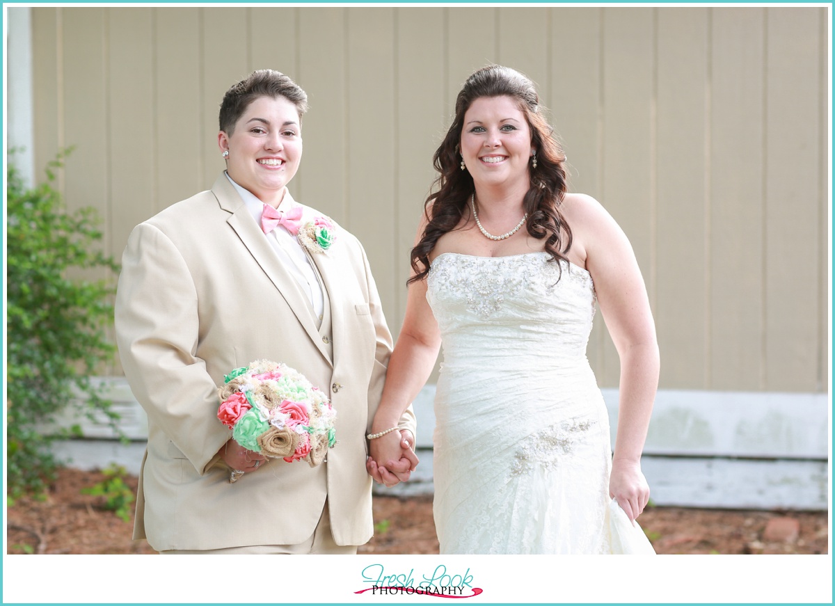 two bride on the wedding day