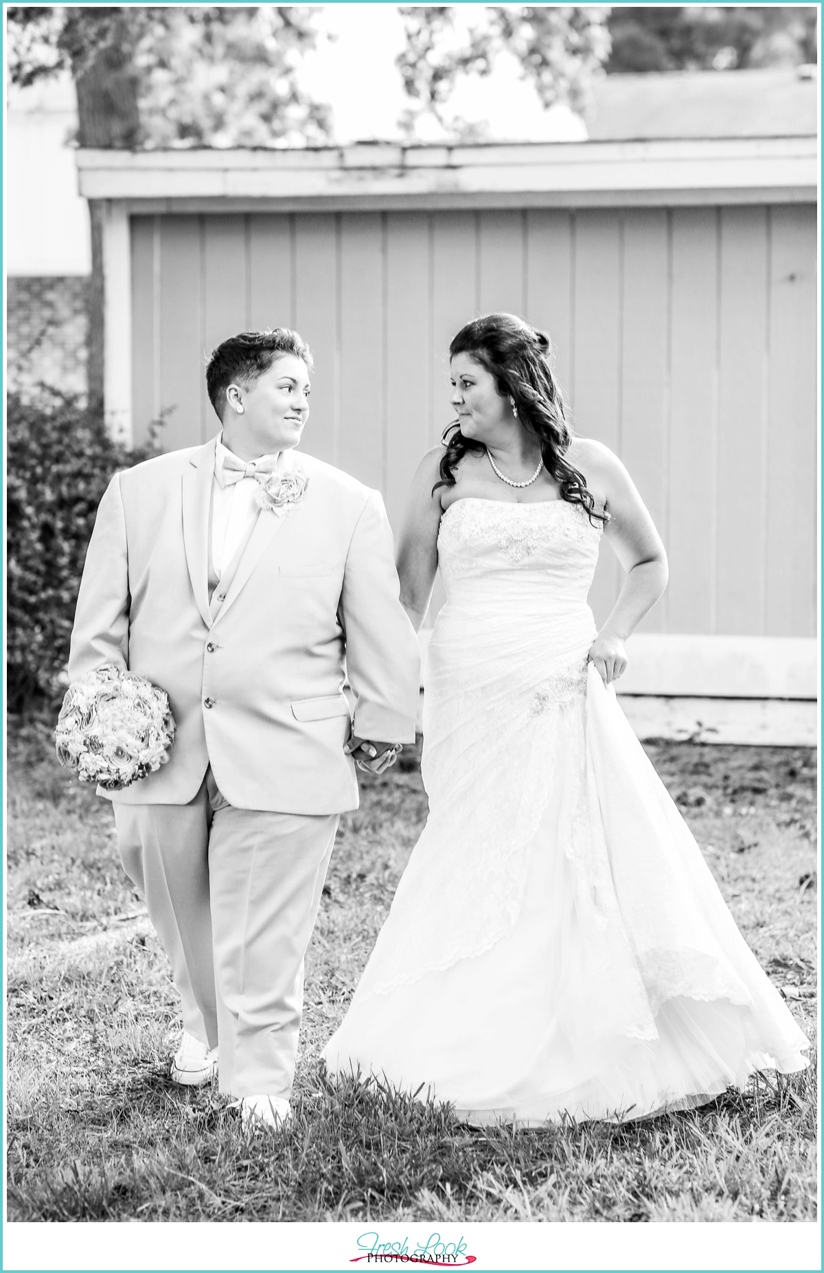 romantic black and white wedding