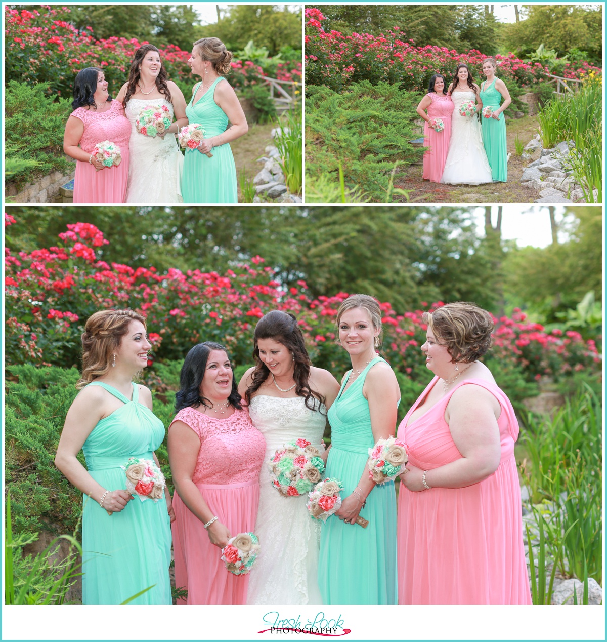 bride and bridesmaids photos