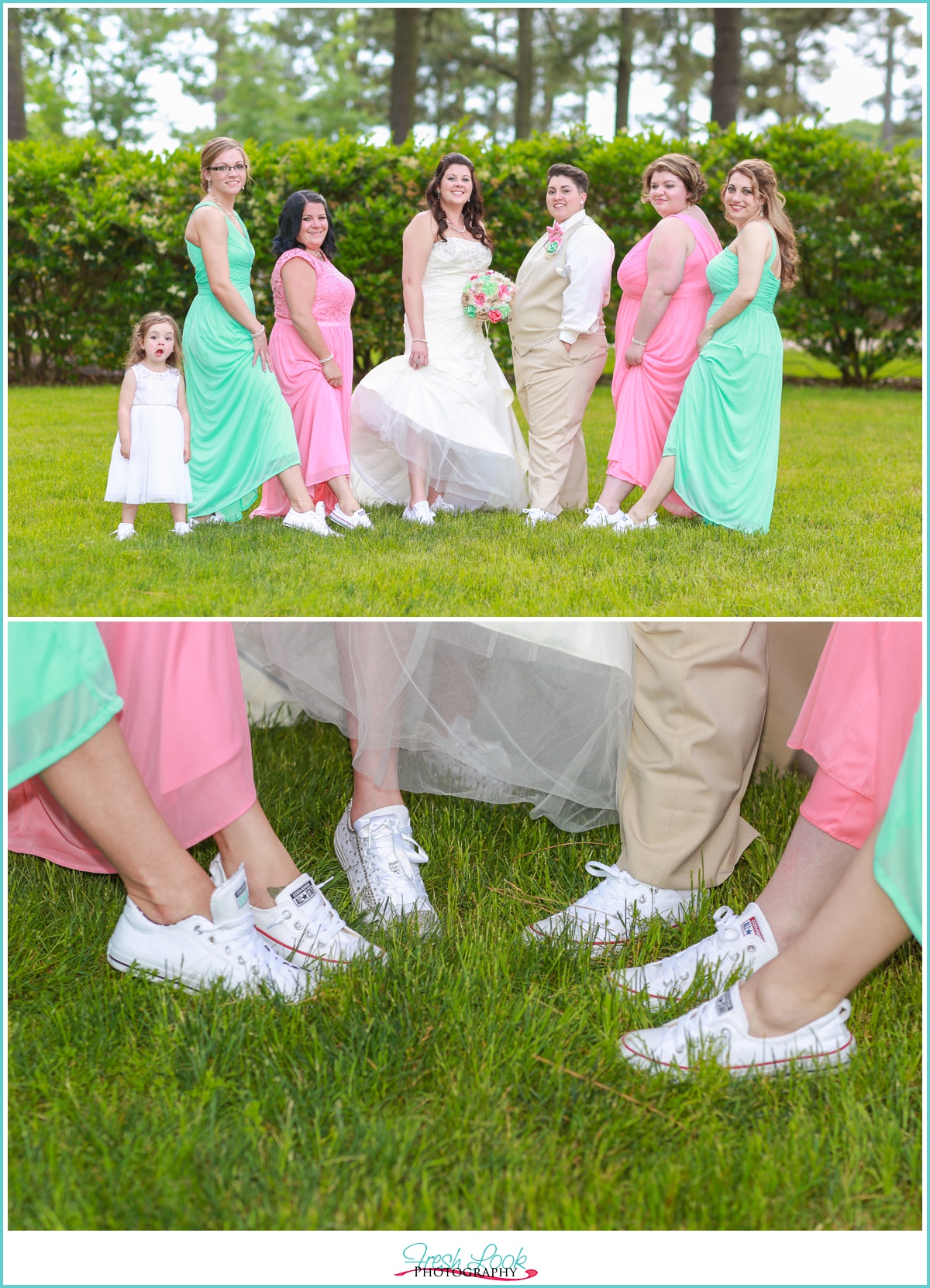 bridesmaids wearing converse