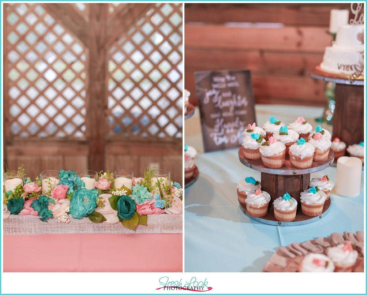 wedding cake and decor